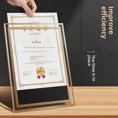 Zertifikats- und Fotorahmen aus Kristallglas im A4-Format zur Tisch- oder Wandpräsentation