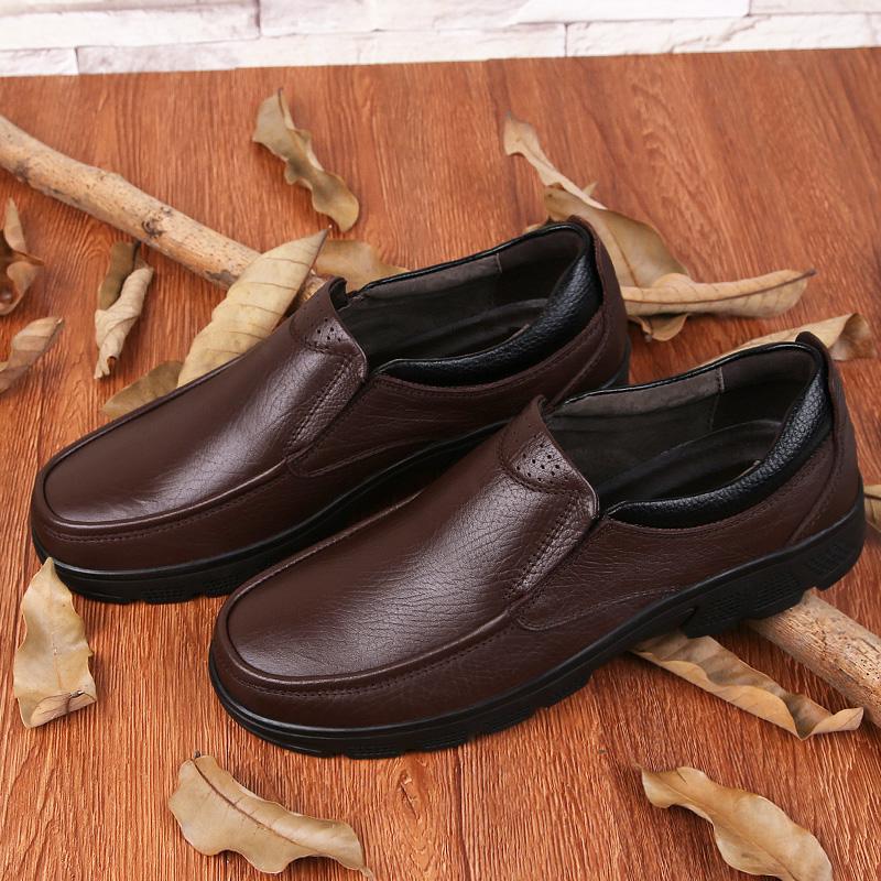 Fashion Comfortable All Day Wear Sneakers Version Mens Genuine Leather Shoes Non-Slip Walking Shoes Oxford Footwear Formal Business Shoe