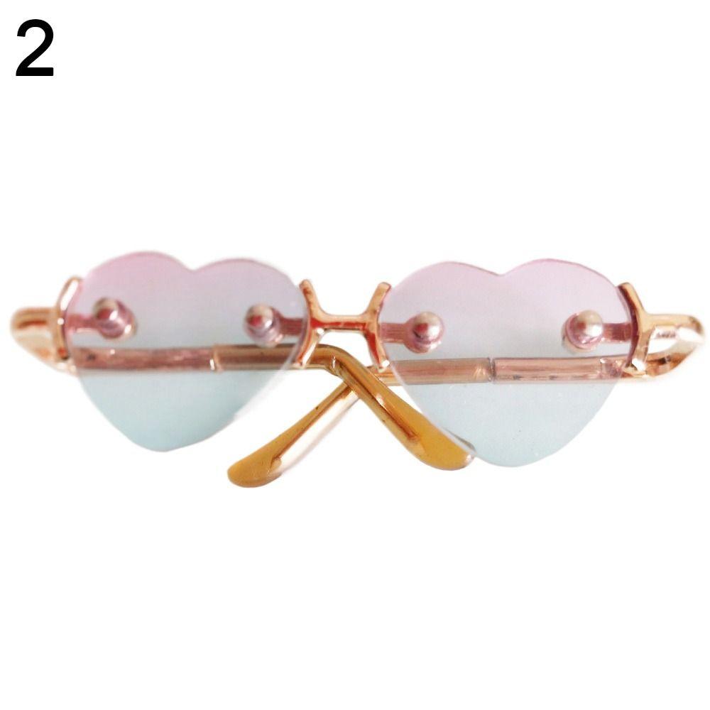 Plush Doll for 1/31/4 BJD For 10/15cm Dolls Plush Doll Eyeglasses Glasses Clothes Cute Heart Frame