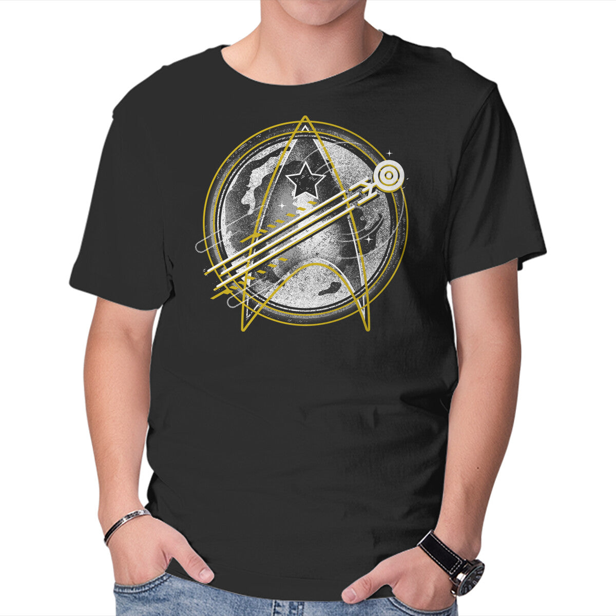Unisex Crew Neck T-Shirt Moonlight Boldly Night Graphic Short Sleeve Casual Tee XXL