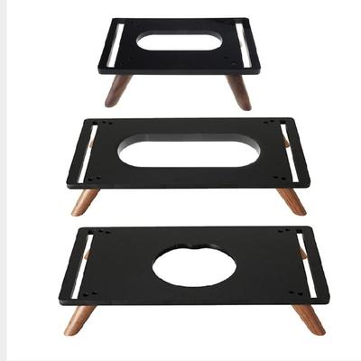 Speakers Pedestal, Acrylic Desk Stand with Slip Resistant Wood for Authentics 200 300 500 Speakers Stability