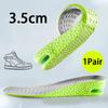 Air Cushion Height Lift Insoles, 3-Level Adjustable Inserts, Shock Absorbing Comfortable Elevator Insoles for Sneakers & Boots