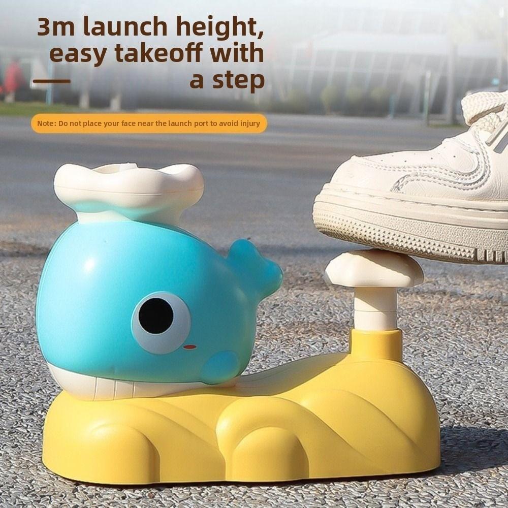 Foot Launcher Whale Jet Propulsion Toy Soaring Propeller Flying disc launcher  Children Toy