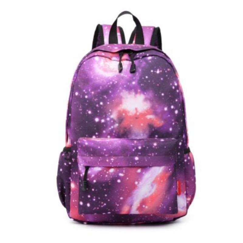 School bag casual backpack three-piece set canvas men's and women's star backpack fashion