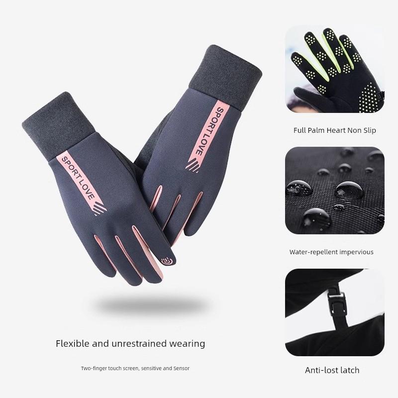 Cycling Gloves Female Winter Cycling Skiing Hiking Heattech Women's Gloves Male Driving Men Winter Windproof Girl