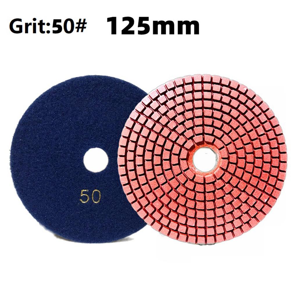 1pc 5 Inch 125mm Polishing Pads Wet/Dry Flexible Grinding Sanding Discs For Granite Stone Concrete Marble Polishing
