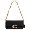 Idol 23 Minimalist Magnetic Buckle Closure Chain Leather Handheld Crossbody Shoulder Bag Medium Women Bags Black CP120-B4BK