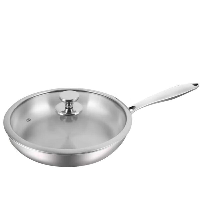 Shangheng 304 Stainless Steel Frying Pan with Lid