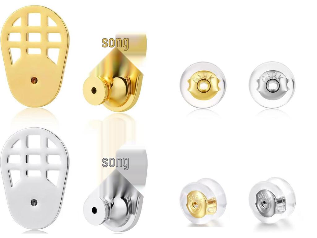 Anti-Droop Pig Nose Earring Lifters - Ear Support Backs for DIY Earring Stability.