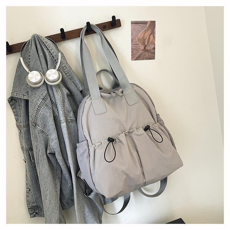 Schoolbag Simple Niche Backpack Portable Casual Large Capacity Shoulder Bag Loose Fashion Versatile Commuter Women's Backpack