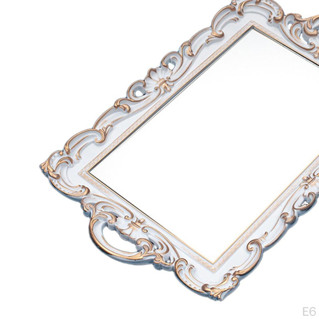 Nordic Retro Mirror Dishes Decorative Tray for Wedding Home Ornament Dessert