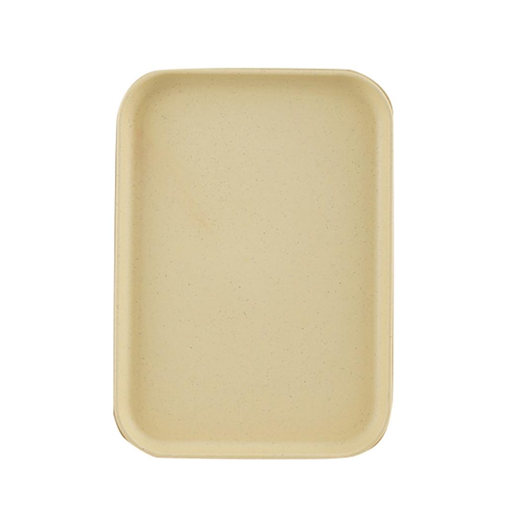 Kuchyňský servírovací tác Pšeničná sláma Obdélníkový Severský styl Cupcake Ovoce Svačina Čajový tác pro Domov