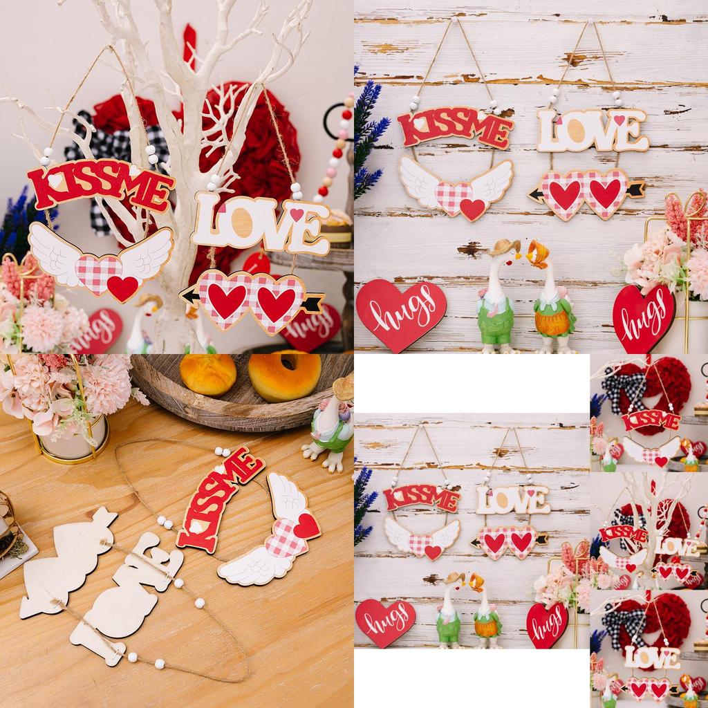 Charming Wooden Love Cupid Hanging Decoration For Romantic Valentine's Day Decor