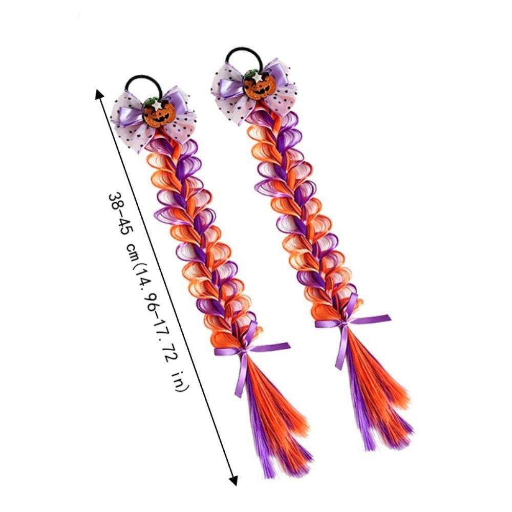 2Pcs Butterfly Halloween Fashion Hair Ties Spooky Cute Hair Additions Ponytail Hair Bands  Gift