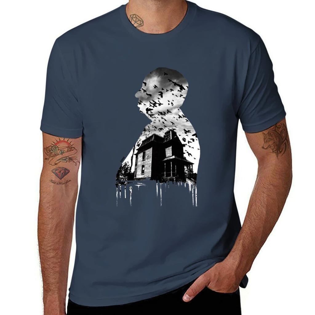 Alfred Hitchcock Collage White Tshirt Outdoor Sports Lightweight Tee