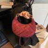 Woven Crossbody Dumpling Bag Luxury Handbag Handmade Weave Shoulder Bag Small Casual Designer Purse for Women