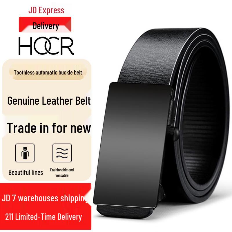 

HOCR Men s Genuine Leather Automatic Buckle Belt