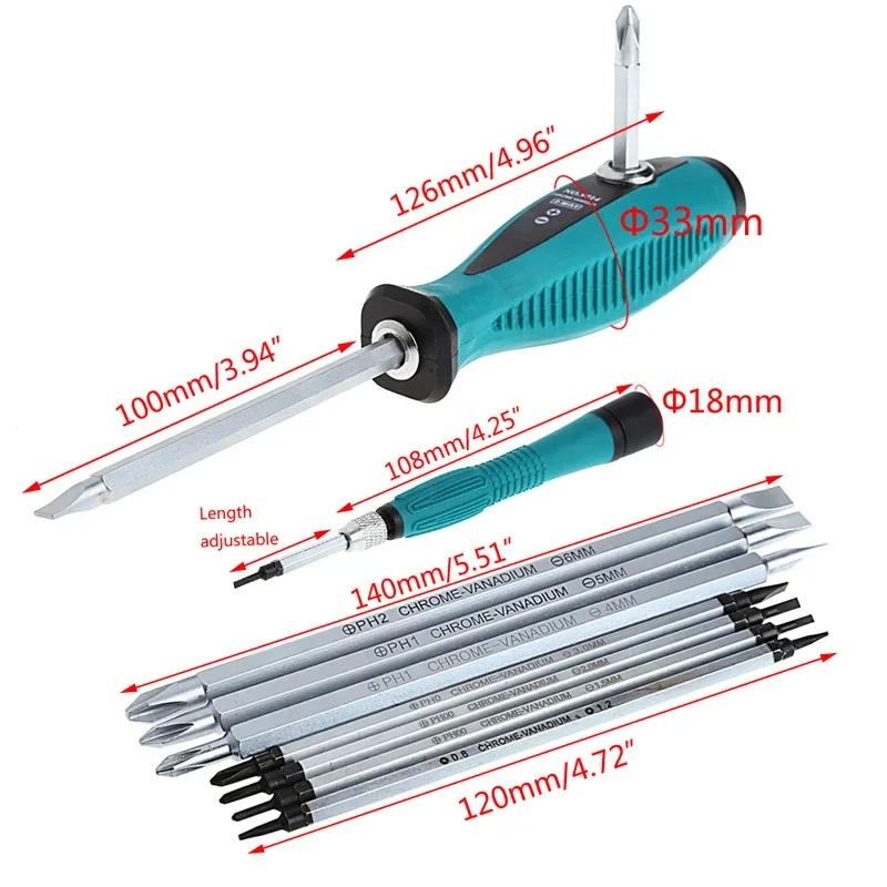 10 Pcs Slit Sets Magnetic Screwdriver Repair Multi Function Multi Hand Tool Set