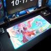 Honkai Hyacine Mouse Pad RGB Gaming Mousepad Big LED Pad PC Desk Mat Luminous Mouse Pad Large Keyboard Mats Table Rug With
