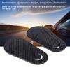 2Pcs Universal Car Bonnet Decorative Lock Sticker Auto Hood Decal Stickers (Black Carbon Fiber)