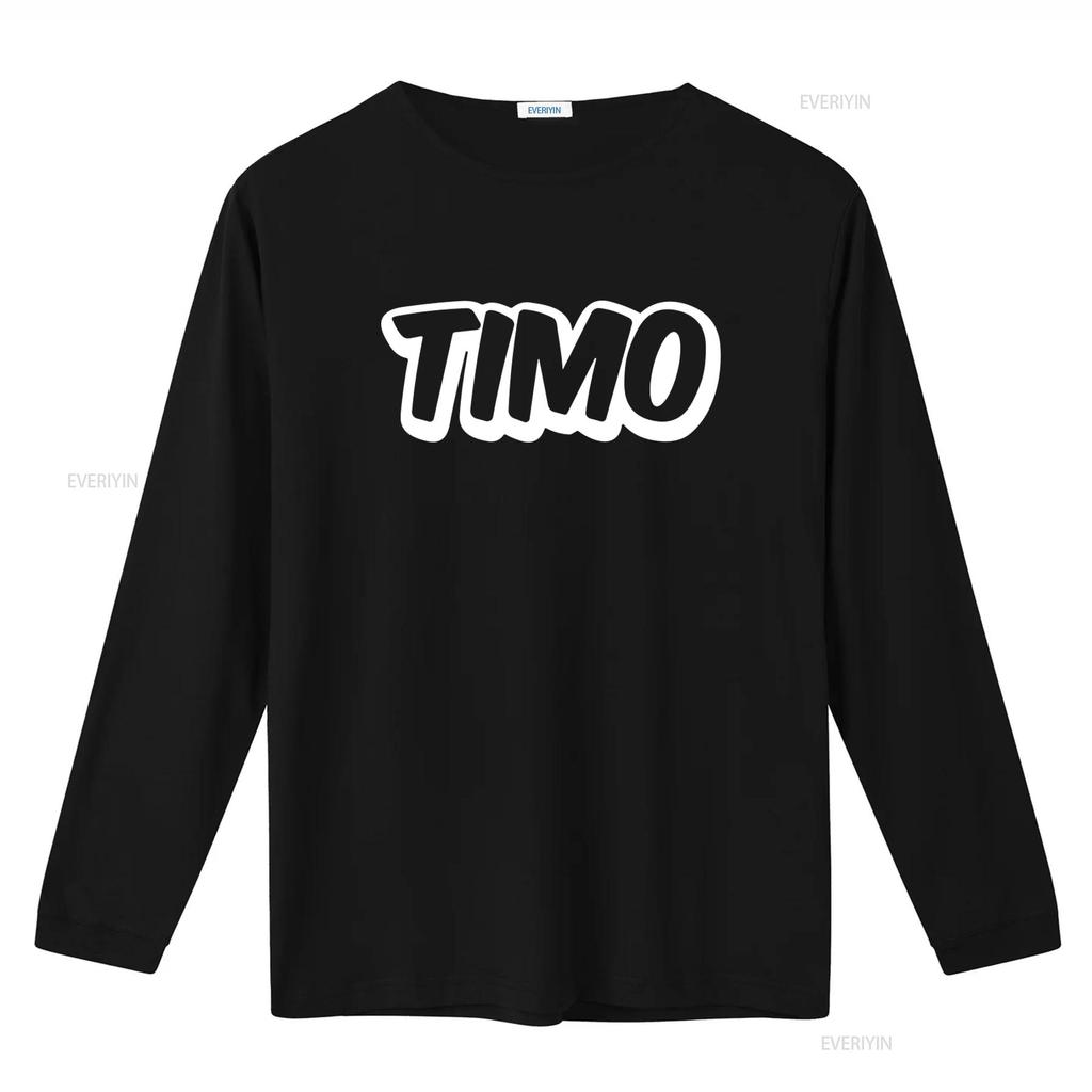 Timo Name Boy T Shirt Print Pattern Fun Design Vintage Washed Unisex Comfortable Top For Everyday Wear Versatile Streetwear
