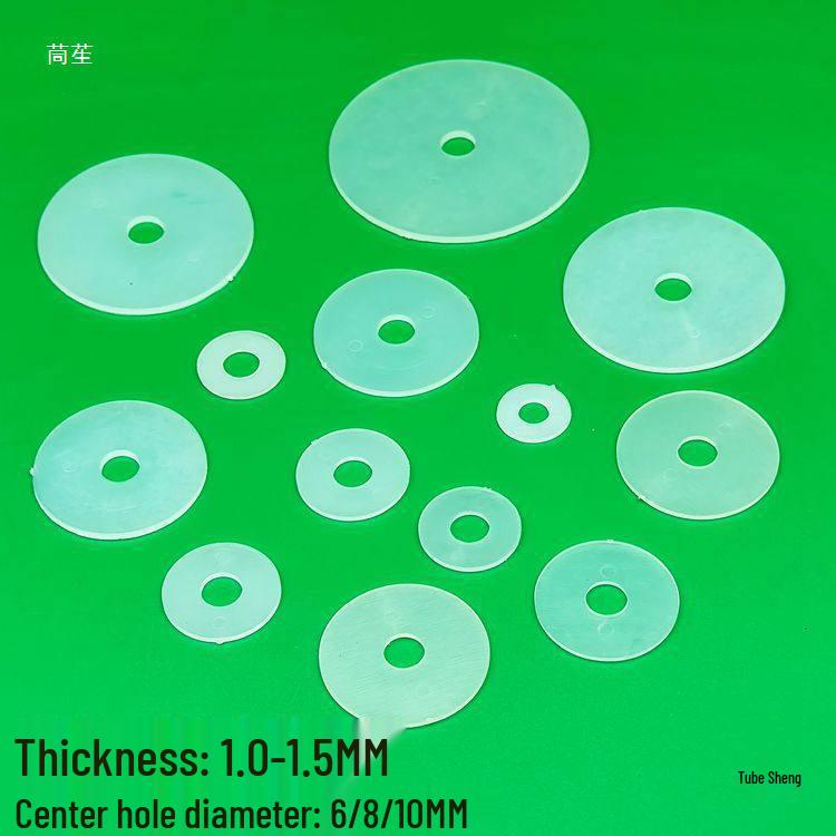 White Plastic Glass Handle Insulation Washer Sleeve