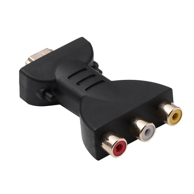 -Compatible To 3 RGB RCA Video Audio Adapters -Male To 3 RCA Video Audio Adapter Component Connector