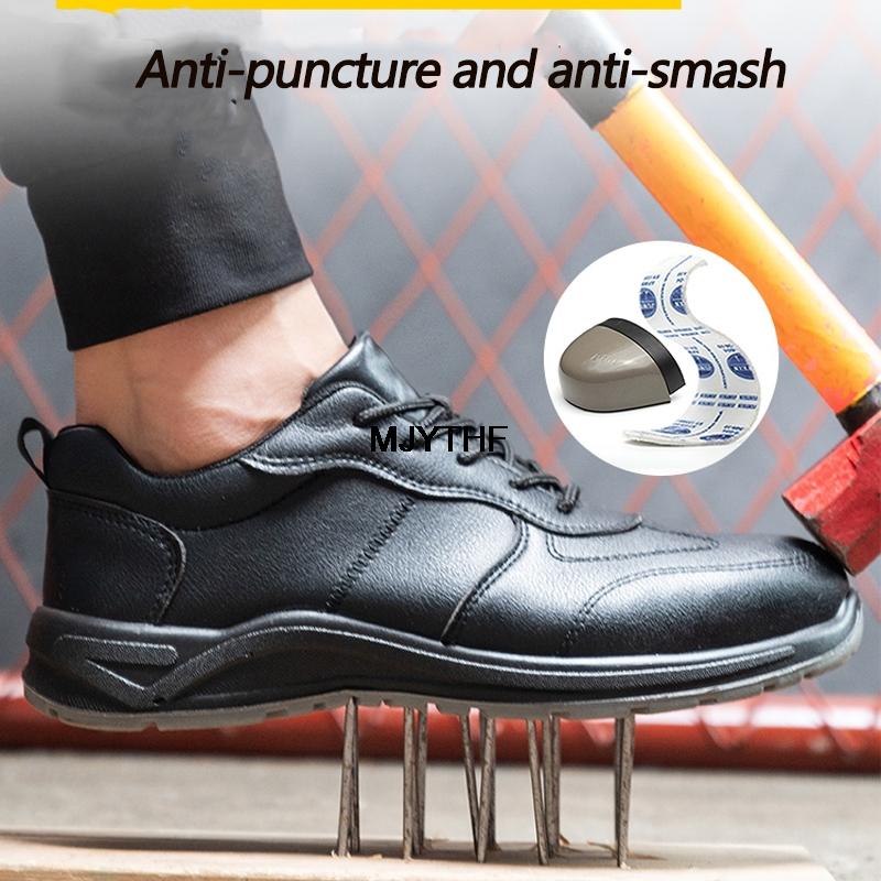 Male Steel Toe Cap Safety Shoes Waterproof Work Shoes Indestructible Work Sneakers Men Shoes Anti-puncture Security Footwear
