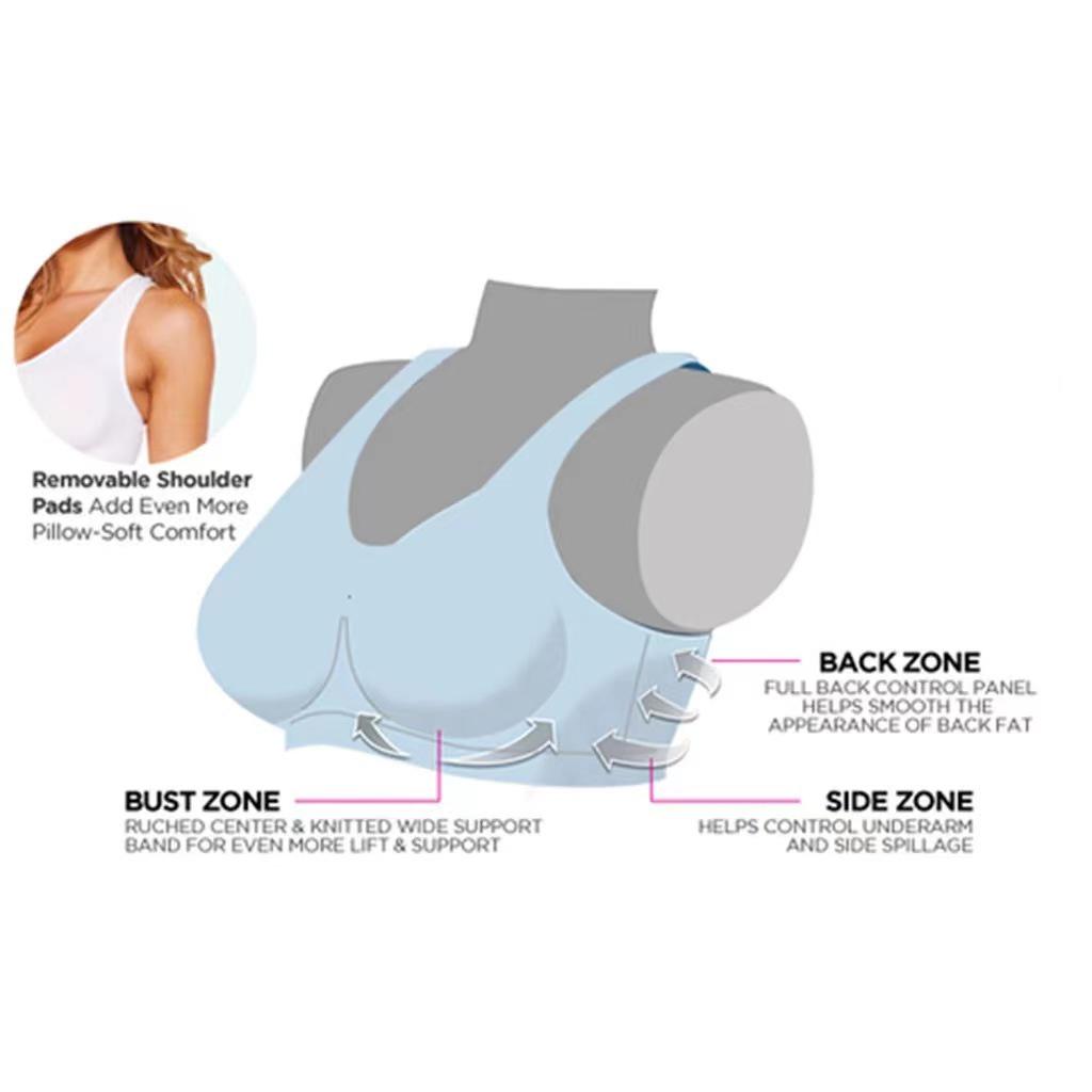 Plus Size Seamless Lace Push-Up Bra with Front Closure and Beautiful Back Design