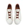 Ευρωπαϊκή Μόδα Γνήσιο Δέρμα Slip-On Αθλητικά Παπούτσια: Υψηλής Ποιότητας Λευκά Casual Παπούτσια