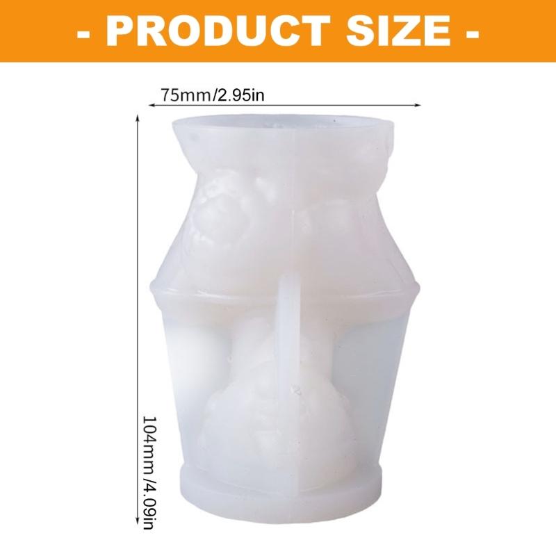 Flexible Silicone Lady Shape Planter Mold For Resin Art Concrete Cement Casting And Decorative Candle Container