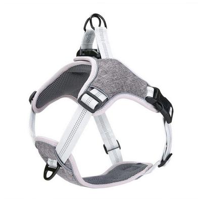 Comfortable Luminous Chest Strap Harness, Light Reflective for Medium Sized Dogs and Large Dogs WI050DG, Gray, 1 Piece