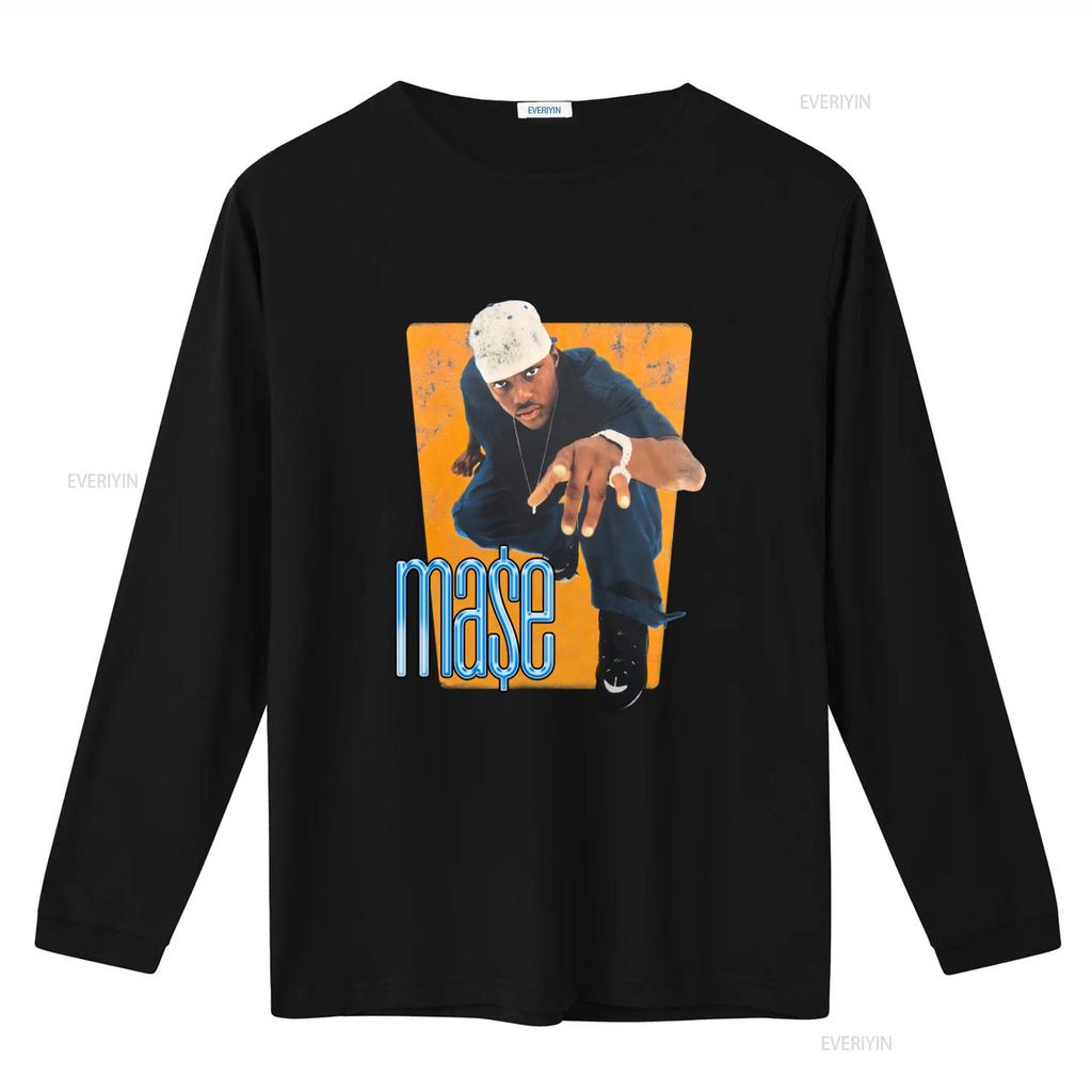 Vintage Mase Harlem World 1997 Album Promo T Shirt Retro Hip Hop Style Vintage Washed Comfortable Homme Breathable Stretched
