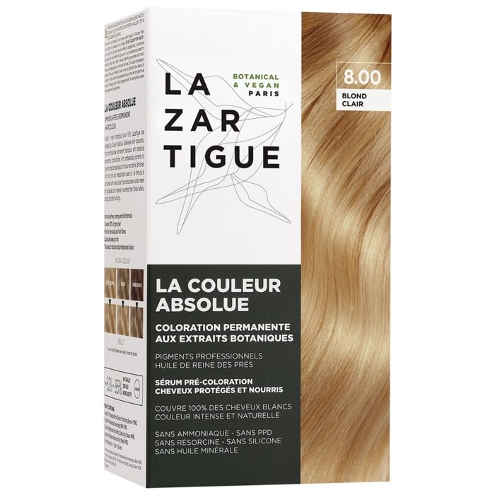 Coloration - Lazartigue - Blond Clair 8.00 - Sans ammoniaque - Gel - 100% de couverture des cheveux blancs