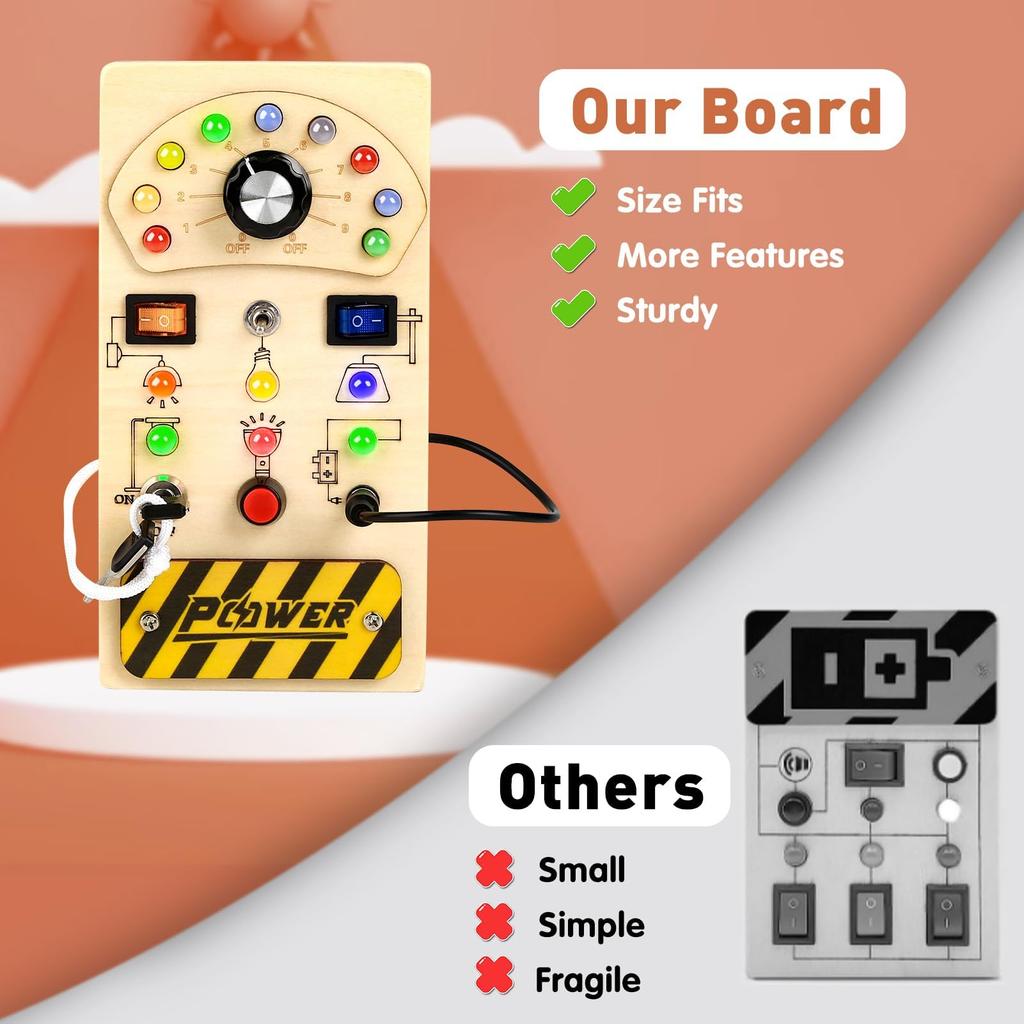 Montessori Educational Toy Busy Board Toy 1 2 3 4th Birthday Present Children Ranking Boys Girls Fidget Toy Fingertip Education Early Development