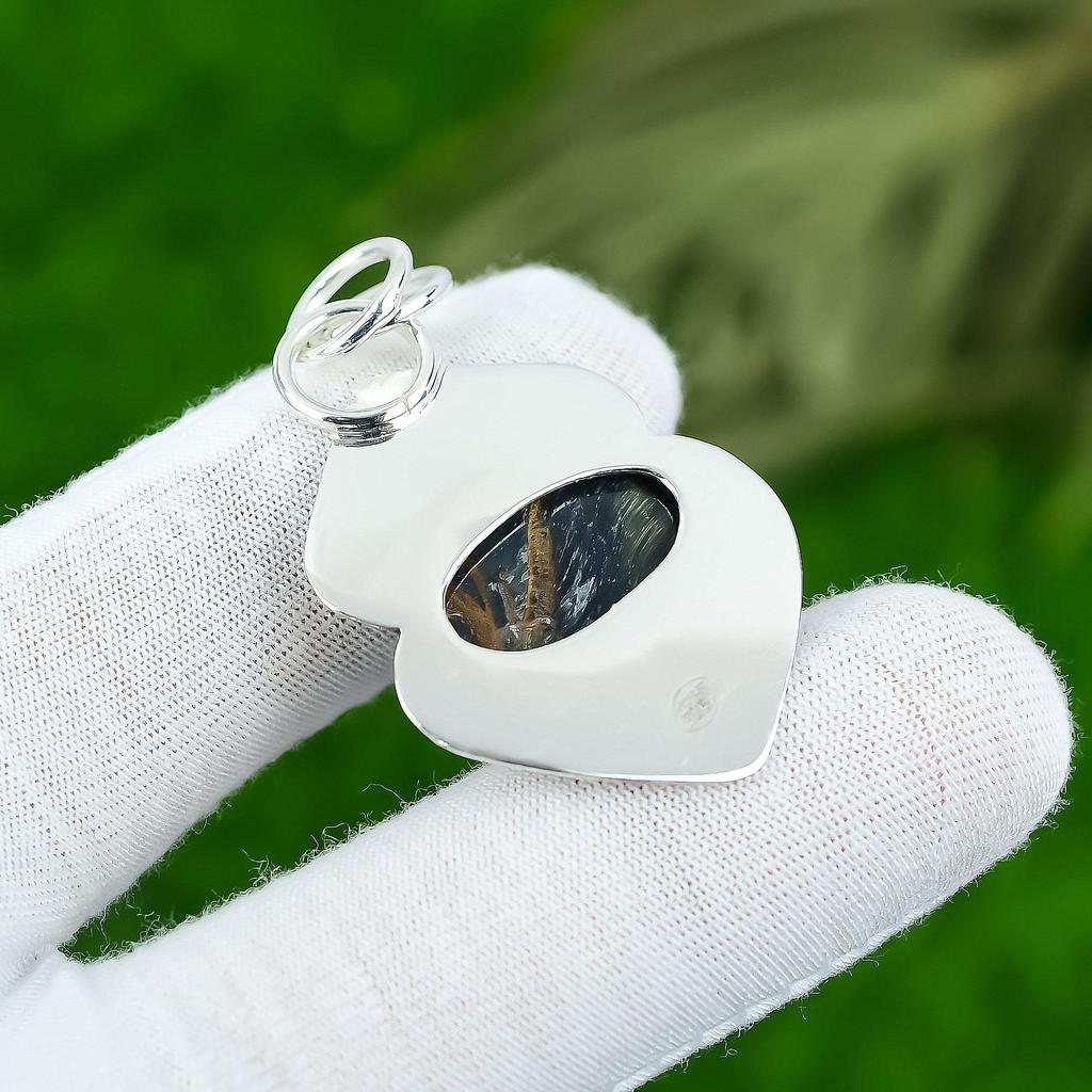 Gift For Her 925 Sterling Silver Natural Nellite Gemstone Indian Jewelry Pendant
