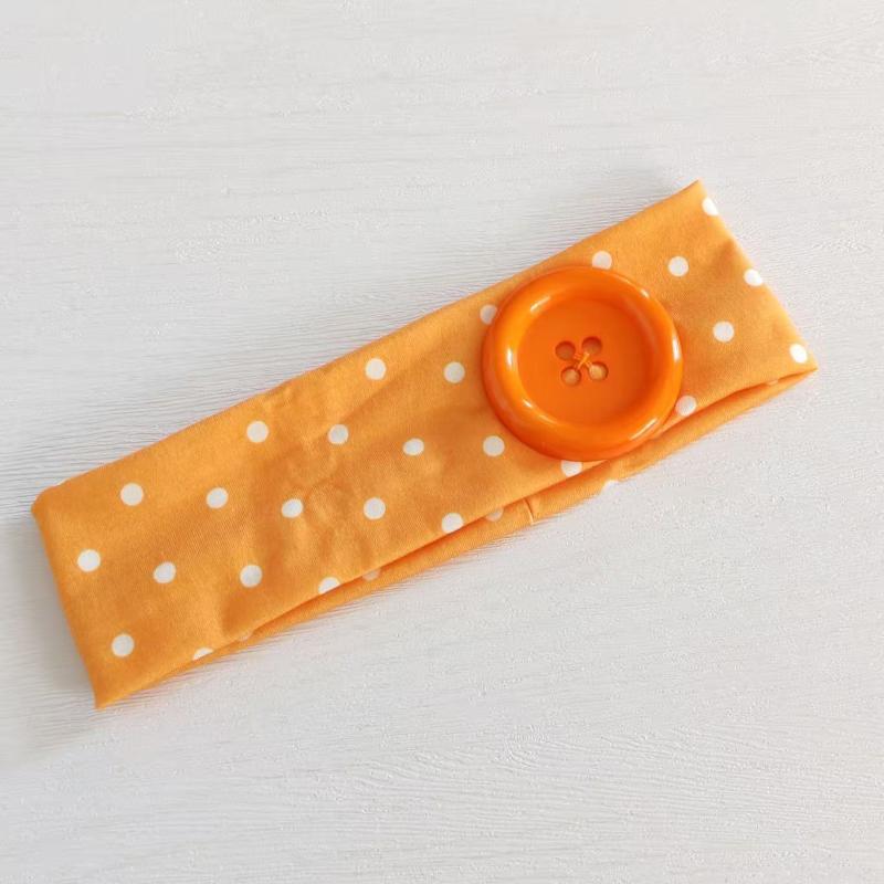 Summer Dopamine Large Button Wave Dot Headband Fashionable Ins Style Elastic Headband Sports Fitness Sweat-Absorbent Hairband