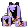 Witch Hunter School Bag Lunch Bag Pencil Bag Student Backpack Cartoon Backpack Children'S Bag Three-Piece Set
