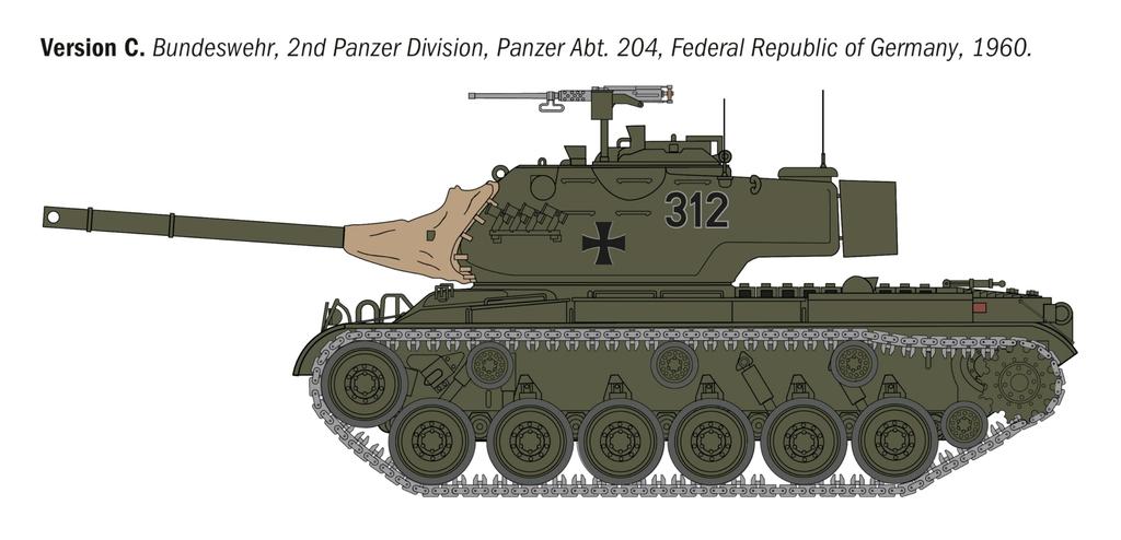 Italeri 1/35 Scale American M47 Patton Plastic Model Kit IT6763 (Tank)