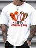 Feliz Día de San Valentín Corazón Deportivo Baloncesto Béisbol Fútbol Camiseta Para Unisex