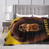 Cute Hoppers Movie Velvet Throw blankets  blanket for Sofa Travel Super Soft Bedspread,