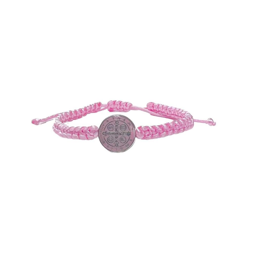 Saint Benedict Exorcism Adjustable Multicolor Woven Bracelet