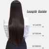 Women Fashion Long Straight Hair Extensions Synthetic Fiber Long Wavy Straight Invisible No Clips Hairpiece