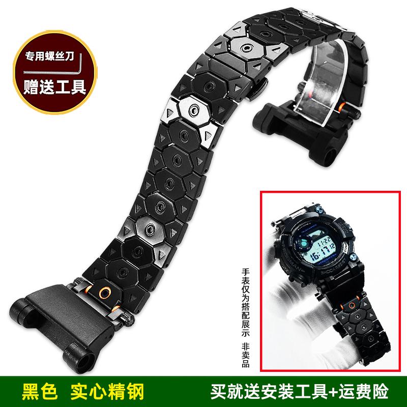 

Для Casio G-SHOCK 6-го покоління Frogman 3445 GWF-D1000 1000B Модифікований ремінець з нержавіючої сталі чоловічий Металевий браслет Ремінець для годинника GWF-D1000 series чорний