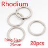 20pcs 25mm 28mm 30mm Rings Keychain Key Ring Chain Multi-colors Round DIY Jewelry Making Accessories Findings