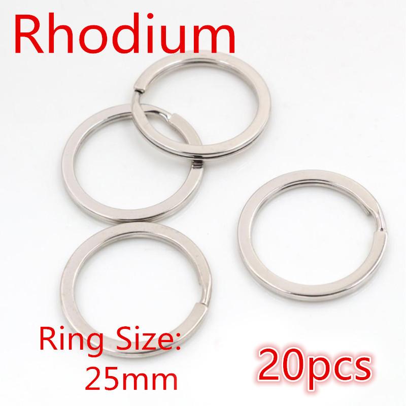 20pcs 25mm 28mm 30mm Rings Keychain Key Ring Chain Multi-colors Round DIY Jewelry Making Accessories Findings