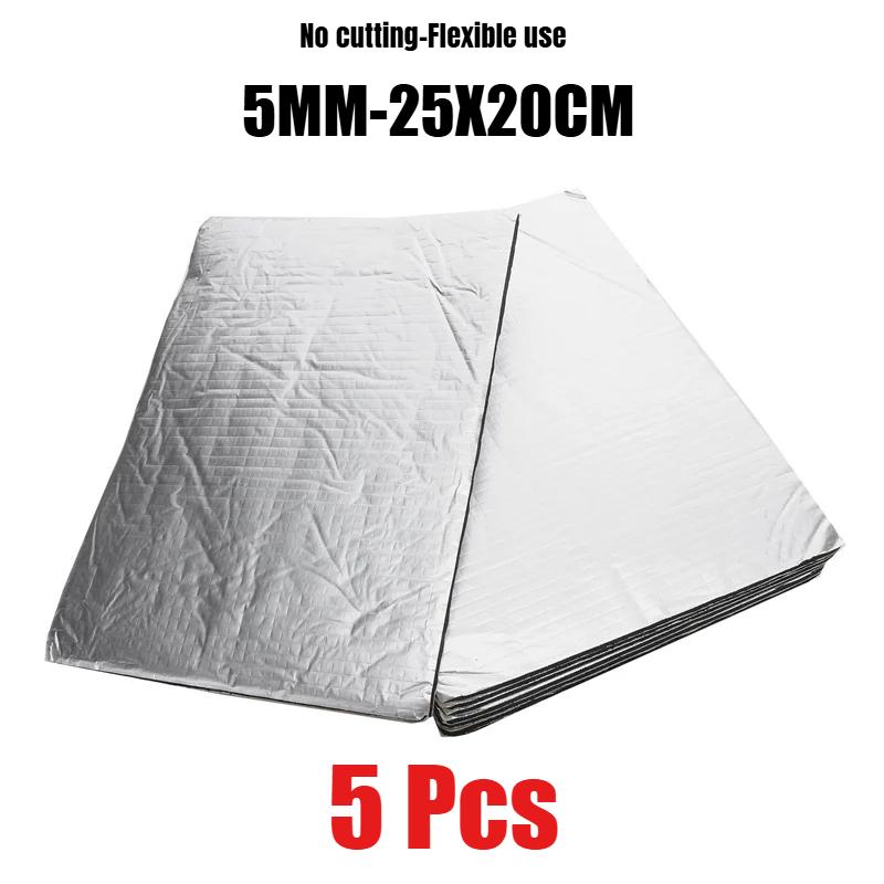 5/10Pcs 5/10MM Car Sound Deadener Heat Insulation Mat for Auto Van Sound Proof Deadening Insulation Mat Car Accessories Interior