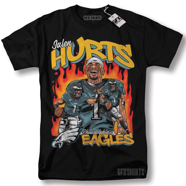 Jalen Hurts Tee Shirt Football Vintage Graphic Design T-shirt L