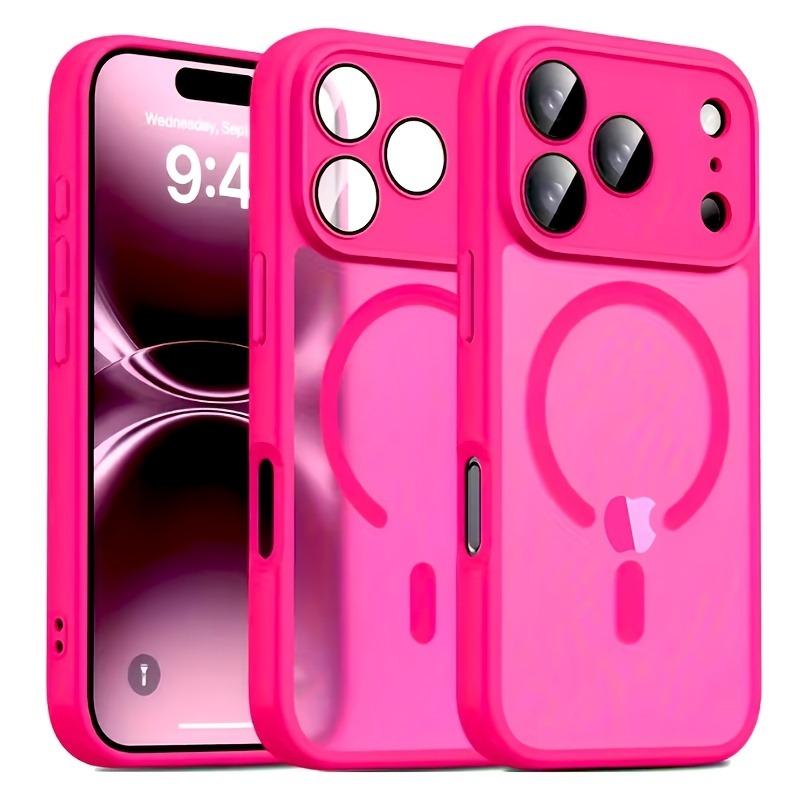Magnetic Translucent Phone Case For iPhone 17 16 Pro Max For Magsafe Shockproof Matte Cover For iPhone 15 14 17 Pro Max Case