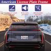 2 Pack American Flag License Plate Frame Holder, Universal Matte Stripe US Flag Patriotic, Stainless Steel Car Plate Frame Covers With Screws